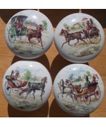 Ceramic Cabinet Knobs W/ Antique Carriages Carriage (4) Misc - £13.23 GBP