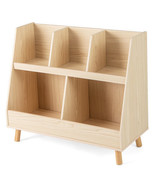5-Cube Kids Bookshelf and Toy Organizer with Anti-Tipping Kits-Oak - Col... - €124,09 EUR