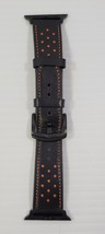 *B1) Mifa Smartwatch Genuine Leather Buckle Strap Band Black Orange 22 - $9.89