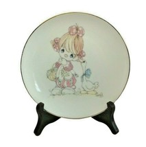 Precious Moments Friendship Decorative Plate Girl with Duck 6 1/4&quot; Vintage 1984 - £15.97 GBP