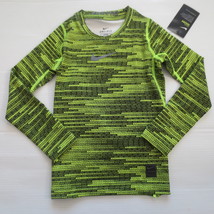 Nike Boys PRO Warm Long Sleeve Top Shirt - 856133 - Volt 702 - Size XL - NWT - £17.62 GBP