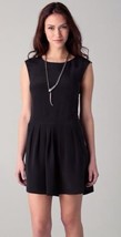 Theory Women&#39;s Dress Halleli Glowing Black Sleeveless Silk Size 12 New! $355 - £94.17 GBP