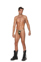 Men’s G-String Pouch T Back Dance Wear Adult Male Man Underwear Camouflage Army - £12.54 GBP