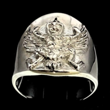 Sterling silver ancient symbol ring Garuda Hindu Bird Indonesia flag high polish - £62.93 GBP