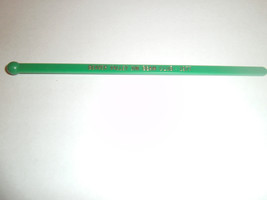 Beaver Valley Jim Beam Club 1977 Green Plastic Swizzle Stick Drink Stirrer Marje - £8.83 GBP