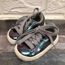 Puma Basket Classic Holo purple hologram Baby shoes sneakers size 4c - $35.38