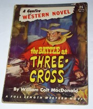 A Gunfire Western Novel Pulp Magazine #5 Vintage 1941 The Battle At Thre... - £39.83 GBP