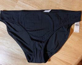 XL Aerie Women&#39;s Ribbed Bikini Bottoms In Black BNWTS $24.95 - £12.60 GBP