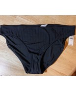 XL Aerie Women&#39;s Ribbed Bikini Bottoms In Black BNWTS $24.95 - £12.59 GBP