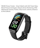 MEHRI Fitness Tracker Smart Watch Heart Rate Blood Pressure O2 Sleep Str... - $49.38