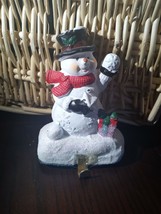 Snowman Stocking Holder-Brand New-SHIPS SAME BUSINESS DAY - $15.89
