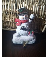 Snowman Stocking Holder-Brand New-SHIPS SAME BUSINESS DAY - €13,59 EUR