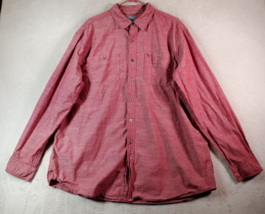 L.L. Bean Shirt Men Size XL Red 100% Cotton Long Sleeve Collared Button ... - £14.24 GBP
