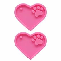 1/2PC Pendant Cat Claw Heart Shape Cake Tool Candy Chocolate Mold Keychain Molds - £13.29 GBP