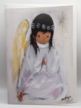 De Grazia Little Prayer Vintage Christmas Greeting Card Frameable Collectible - £9.62 GBP