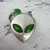 Vtg Chrome Green Eyed Alien/Extraterrestrial Butane Lighter - $18.81