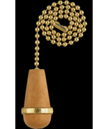 CEILING FAN WOOD PULL wooden + brass Ball Chain &amp; connector Westinghouse... - $263.63 MXN