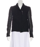 Helmut Lang Strata Wool and Leather Sleeve Quilted Puffer Jacket Black P XS - $307.73 CAD
