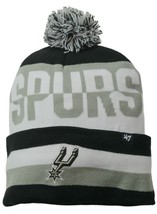 &#39;47 San Antonio Spurs NBA Split Text Knit Cuffed Beanie, Winter Hat with Pom - $18.99