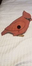 Wooden Cardinal Bird Feeder, Outdoor Decor, Wooden, Red 14 x 10&quot; - £23.93 GBP