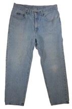 Lee Genuine Mens 36x30 Actual 34x29.5 Light Blue Denim Jeans Made in USA... - $14.89