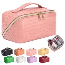 Large Capacity Travel Cosmetic Bag Makeup Bag Portable Leather Waterproof Women  - £32.04 GBP