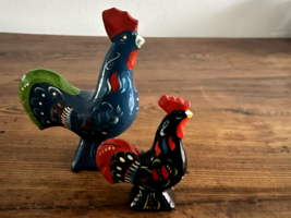 Two design wooden rooster made by John Gudmunds Sjurberg Rattvik, SWEDEN - £97.30 GBP