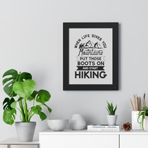 Framed Motivational Hiking Quote Poster - Black Walnut or White, Premium... - £48.60 GBP+