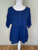 BP. NWOT women’s open shoulder blouse size S blue E6 - £7.61 GBP