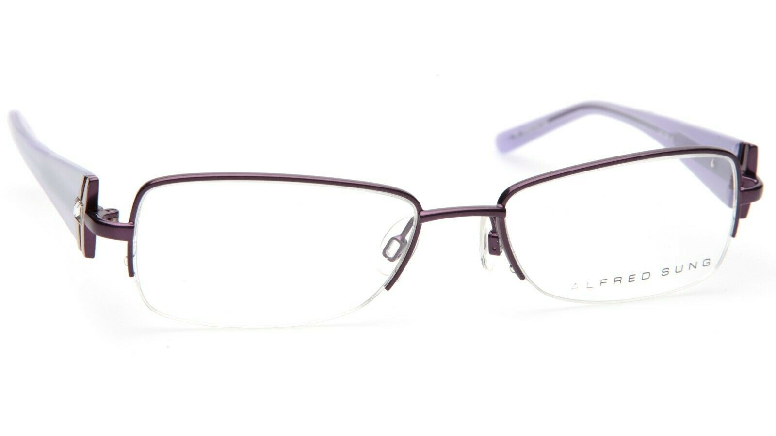 NEW ALFRED SUNG AS 4858 LAV CEN LAVENDER EYEGLASSES GLASSES AS4858 51-18-130mm Item image 3