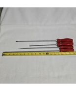 Snap On USA 4 Piece RED Hard Handle Screwdriver Set Phillips / Flat SDDP... - €97,78 EUR