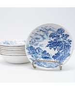Set of 8 Wedgwood Countryside Blue Enoch Vintage 5&quot; Fruit Bowls England ... - £25.33 GBP