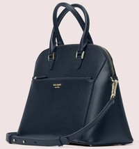 NWB Kate Spade Louise Navy Leather MD Dome Satchel PXRUB060 $328 Gift Bag FS - £149.55 GBP