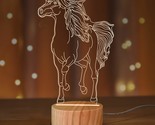 Horse Lamp 3D Illusion Animal Night Light Led Warm White Table Lamps For... - $31.99