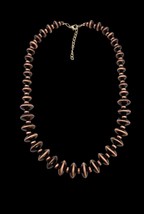 Southwestern Navajo Pearl Style Copper Tone Saucer Shape Beaded Necklace - £37.84 GBP