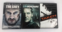 Taken The Grey Unknown Liam Neeson Action Drama Movies Lot Of 3 DVD”s Mint Discs - £13.58 GBP