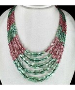 Certified Natural Emerald Tourmaline Beads Long 5L 581 Ct Multi Colour N... - €8.169,73 EUR