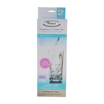 2-Pack Genuine Whirlpool 4396710P PUR Push Button Refrigerator Ice Water Filter - £95.69 GBP