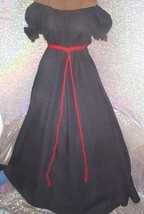 CIVIL WAR / RENNAISSANCE BLACK CHEMISE GOWN DAY DRESS - $80.00