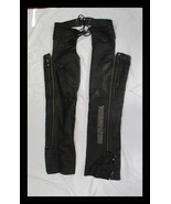 Harley-Davidson Medium DELUXE Double Zip Lined Leather Embroidered Chaps... - $109.86 CAD