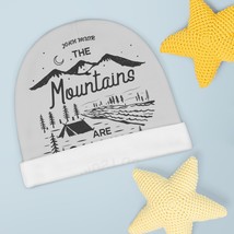 Mountains Calling Baby Beanie, Adventure Inspired, Black and White, Polyester, U - £19.58 GBP