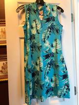 NWT Ladies TOMMY BAHAMA Turquoise Leaf Sleeveless Golf Tennis Dress S M L image 2