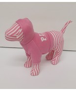 Vintage Victoria&#39;s Secret VS PINK Dog Pup Plush Striped Hoodie 8 inch - £15.77 GBP