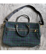 Vintage Mcconnell green blue tartan plaid messenger work laptop bag USA - €43,26 EUR