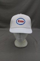 Vintage Patched Trucker Hat - Esso Gas Stitched Patch - Adult Snapback - £40.18 GBP