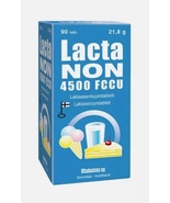 Lacta non 4500 FCCU (lactase enzyme), 90 tablets Lactose intolerance - £27.52 GBP