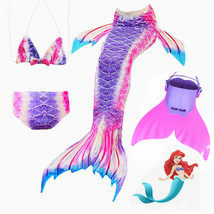 New wimmable Mermaid Tails for Swimming with Monofin  Bikini Costume Cosplay - £26.36 GBP