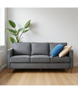 Mellow Hana 78" Square Arm Sofa – Modern Comfort in Dark Grey Twill - $325.70