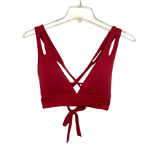 Becca Elaine Split Strap Bikini Top Adobe Red Size L Padded Straps Resor... - $34.65