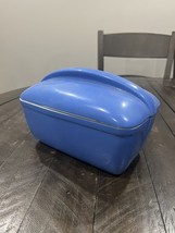 Hall Blue Ceramic Refrigerator Dish &amp; Lid Vintage Art Deco 5014 for West... - $39.59